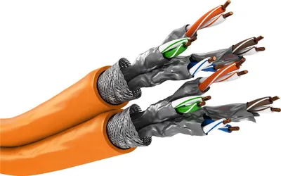 Zdjęcie produktu dla Goobay 91891 Kabel sieciowy CAT 7A duplex, S/FTP (PiMF), pomarańczowy, 100 m - CU, AWG 23/1 (pełny), LSZH