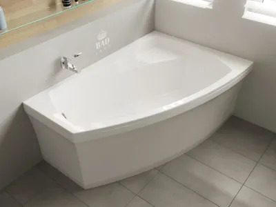 Produktbild von BADLAND Eckbadewanne Badewanne Frida RECHTS 160x105 mit Acrylschürze, Füßen und Ablaufgarnitur GRATIS