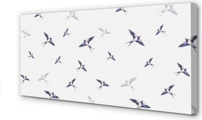Imagen del producto de Cuadro decorativo para pared, 120x60 cm, con diseño de pájaros y flores