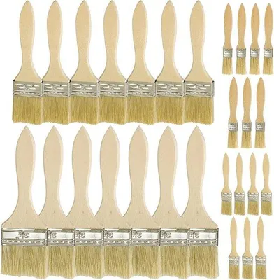 Obrázok produktu pre 28-dielna sada plochých štetcov – šírka 24–38–45–60 mm – drevená rukoväť – lakovanie, maľovanie, lazúrovanie