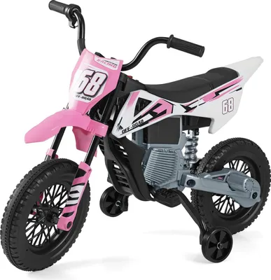 Immagine prodotto di Moto elettrica per bambini da 12 V con rotelle, rosa