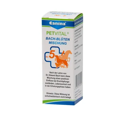 Produktbild von Canina PETVITAL Bach-Blüten No.5, Universal, Tablet, Allgemeiner Gesundheitszustand, Universal, Flasche, 10 g