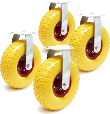 ZYHQCDM Ruote Girevoli, Set Di 4 Ricambi Per Ruote Girevoli Per Carichi Pesanti, Ruota In PVC - Foto 6