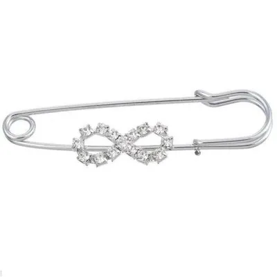 Immagine prodotto di Spilla di sicurezza, spilla a clip Gioielli per donna – Argento, 6,5 x 1,9 cm