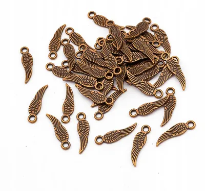 Produktbild von MIXFORM Anhänger Flügel Metalllegierung 17x5mm Kupfer 50 Stück