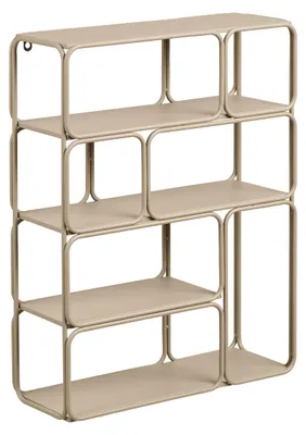 Image de Étagère murale Lanciano en métal beige 48×18×64 cm