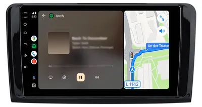 Obrázok produktu pre Dodatočne montované rádio kompatibilné s Mercedes-Benz triedy ML/GL W164 X164 2005–2011, CarPlay, Android Auto, navigácia, Bluetooth, DAB+, zadná kamera, 9 palcov, 32 GB