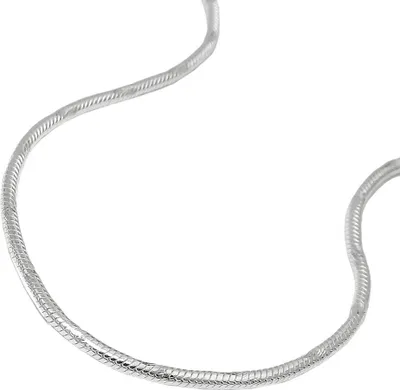 Produktbild von 1,3mm Kette Collier Halskette Schlange 925 Silber für Damen 38cm Silberkette
