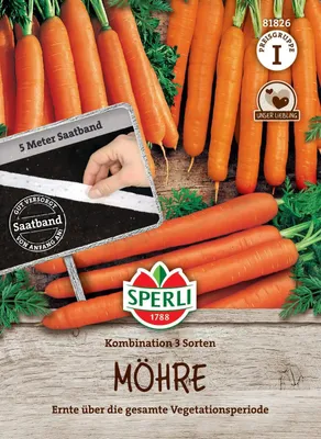 Immagine prodotto di Carote Sperli combinazione di 3 varietà nastro di semi - semi di ortaggi