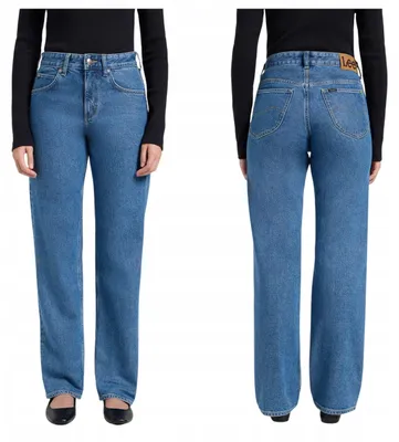Immagine prodotto di Lee | Jeans da donna, modello Rider Classic, blu medio, denim, taglio dritto, jeans classici, taglia W28 L31