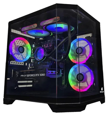 Produktbild von Nitropc Gaming PC Advanced Nitro Plus - AMD Ryzen 5 5600X, NVIDIA RTX 3050 8GB, 16GB DDR4, M.2 1TB, Schwarz