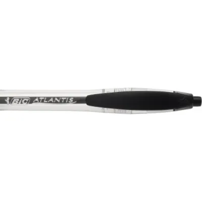 Produktbild von BIC Atlantis Classic, Clip, Kugelschreiber mit Druckeinzugsmechanik, Schwarz, 12 Stück(e), Medium
