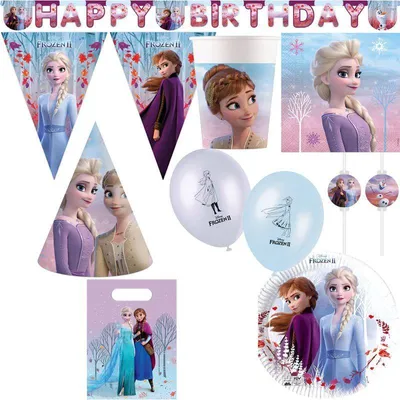 Produktbild von Die Eiskönigin 2 XL Kindergeburtstag Deko Party Set Frozen 2