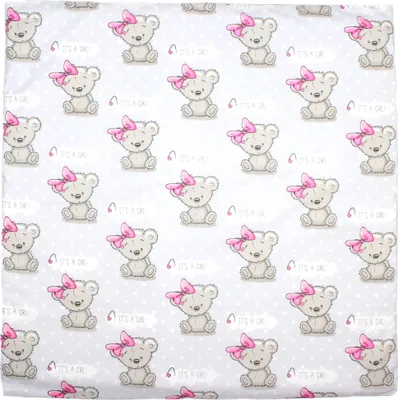 Produktbild von Primawela Deko Kissenbezug Bezug für Baby Kind für Kissen 80x80 cm 24. Girl Bärchen