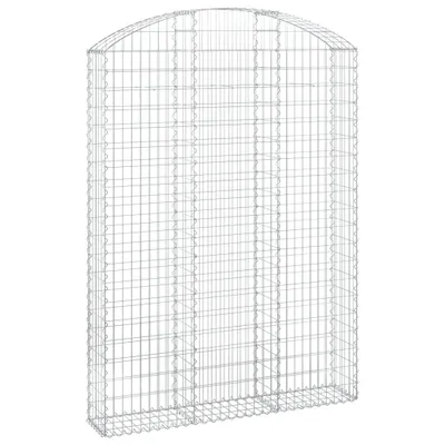 Produktbild von vidaXL Gabione mit Hochbogen 150x30x200/220 cm Verzinktes Eisen