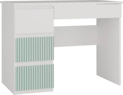 Produktbild von Funktioneller Kindertisch mit 4 Schubladen MIJAS ARTESO | Weiß/Mint | 98x51x76 cm