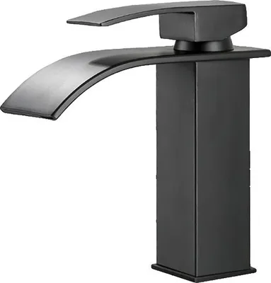 Immagine prodotto di Rubinetto per lavabo, monocomando, montaggio su piano, nero opaco A corto