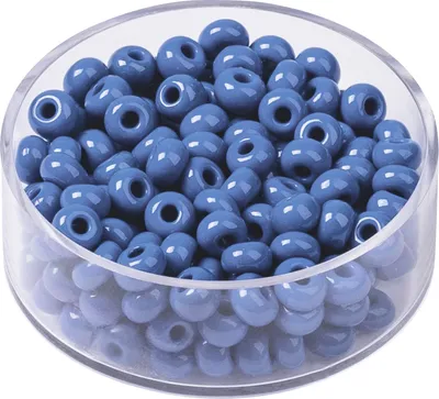 Produktbild von KNORR PRANDELL 213102351 Böhmische Rocailles Ø 5 mm Glas jeansblau