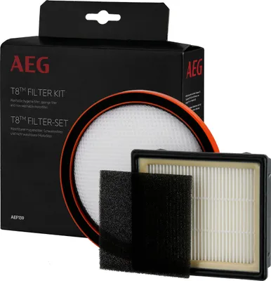 Produktbild von AEG Filterset, Filterkit, Hygienefilterset AEF139 für T8 bagless - 900167100