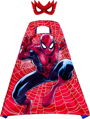 Obrázok produktu pre Karnevalový plášť červený a maska Marvel - Spiderman