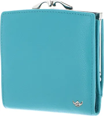 Produktbild von Golden Head Leder Geldbörse Madrid RFID Protect French Coin Purse Wallet Turquoise türkis