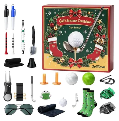 Obrázek produktu pro Golfový Adventní Odpočítávací Kalendář 24 Dní Sportovní Téma Vybavení