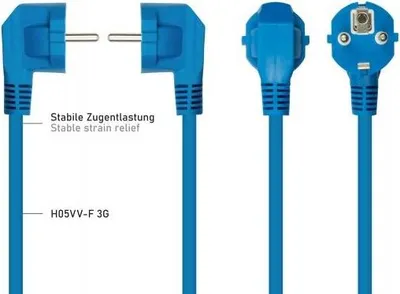Obrázok produktu pre Kabelmeister SK0130-B050, 5 m, Zástrčka typu E + F, IEC C13, H05VV-F3G, 250 V, 10 A
