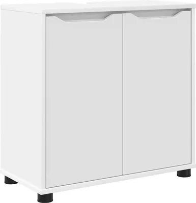 Image de Armoire de lavabo de salle de bain Blanc 60 x 30 x 60 cm