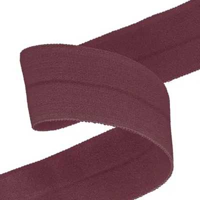 Falzgummi 20mm in Pflaume hochelastisch – Faltgummi Schrägband Detailansicht.