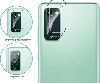 Image de Protection pour appareil photo pour Samsung Galaxy S20 FE [2 pièces] Film de protection pour appareil photo Verre trempé transparent Film arrière de la lentille Film anti-rayures Protection de la lentille Phonillico®