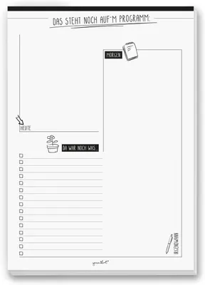 Produktbild von Schreibblock A4, Tagesplaner, 50 Blatt, 90 g/m², für Notizen