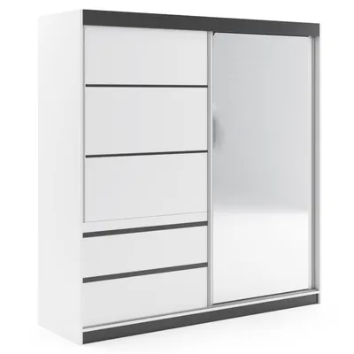 Zdjęcie produktu dla Szafa ADEL biała, z lustrem – 150 × 61 × 215 cm