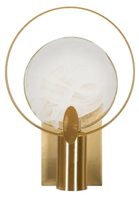 Immagine prodotto di Lampada da parete Mauro Ferretti, modello Oklan, finitura oro naturale, dimensioni 20x10x29 cm