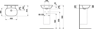 Produktbild von Laufen H8153010001121 Hwb Ino 450X410X145