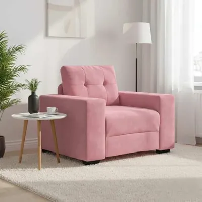 Produktbild von Rosa Samtsessel mit 60 cm Breite