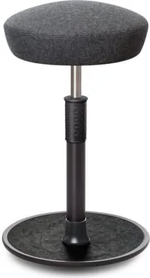 Produktbild von Sitz- Stehhocker Free Tall Hutsitz kvadrat Divina Mel. Grau schwarz /schwarz.