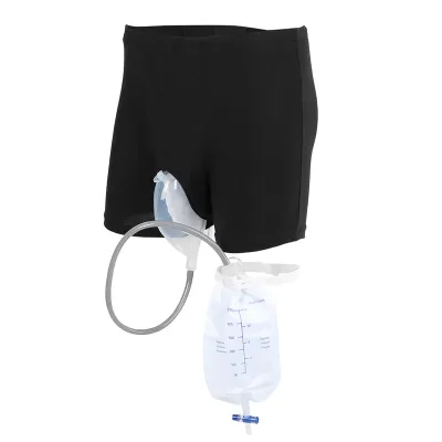 Image de Sac urinal réutilisable pour homme avec collecteur d'urine en silicone avec entonnoir et cathéter
