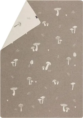 Produktbild von Flanelldecke Pilze Farbe Rauchgrau 140x200cm von David Fussenegger