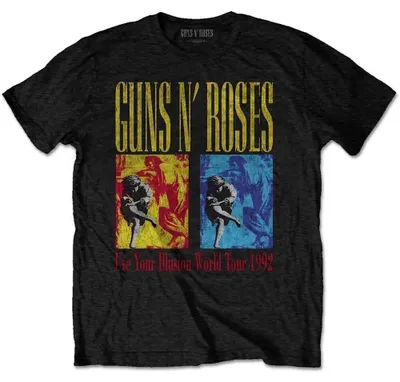 Obrázok produktu pre Guns N' Roses Use Your Illusion World Tour (Back Print) Black XL Tričko