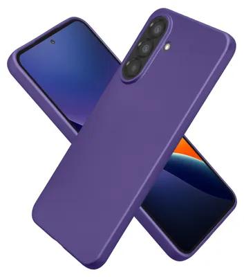 Produktbild von kwmobile Handyhülle für Samsung Galaxy A37 5G Hülle - Silikon Case metallisch schimmernd - Schutzhülle Cover - Metallic Blauviolett
