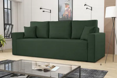 Produktbild von Sofa ZOOM mit Schlaffunktion und Bettkasten, DL-Automat, 3-Sitzer - Grün