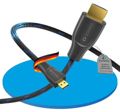 Obrázok produktu pre sonero X-PHC031-020, 2 m, Typ HDMI (štandard), Typ HDMI D (micro), 18 Gbit/s, Čierna