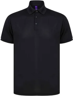 Produktbild von Henbury - "Pique" Poloshirt für Herren PC4429 (L) (Schwarz)
