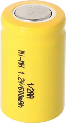 Zdjęcie produktu dla bateria 1/2AA o napięciu 1,2 V i pojemności 600 mAh, 25,5 x 14,5 mm