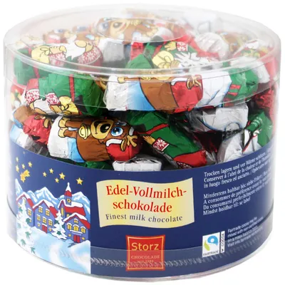 Obrázek produktu pro Storz Christmas Minis z jemné mléčné čokolády 100 kusů 625g