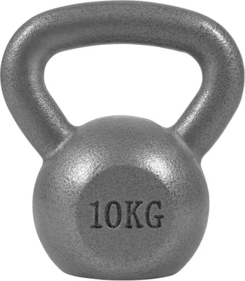 Produktbild von GORILLA SPORTS® Kettlebell - 10 kg Gewichte, Gusseisen, Bodenschonend, Silber - Kugelhantel, Schwunghantel, Kugelgewicht, Rundgewicht, Krafttraining