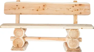 Produktbild von Gartenbank "Rustikal" Massive Europäische Lärche 160x50x80 cm, 3-Sitzer aus Holz