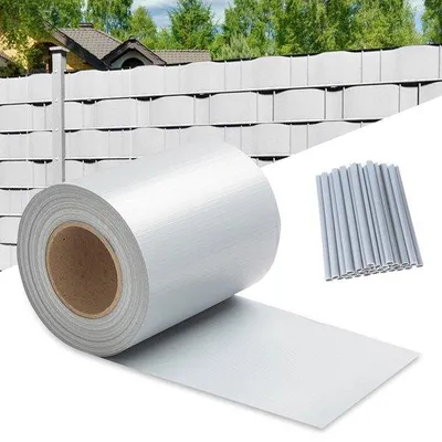 Obrázok produktu pre Sada zásteriek – PVC pásy pre dvojité matrace – sivá farba, 70 m x 0,19 m