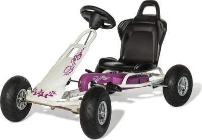 Produktbild von Ferbedo Gokart AirRunner weiß-pink mit Luftreifen für Kinder