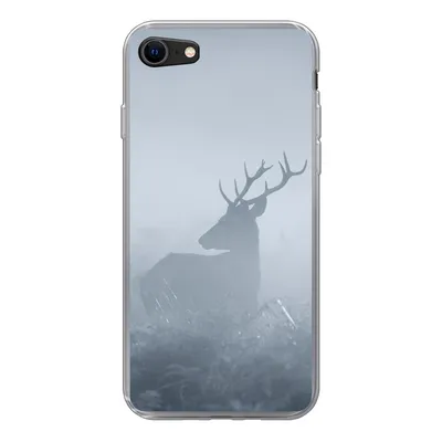 Produktbild von MuchoWow® Handyhülle Schutzhülle Hülle für iPhone 8 Hirsche - Nebel - Wald Silikon Softcase Handy Hülle - Schutzhaube
